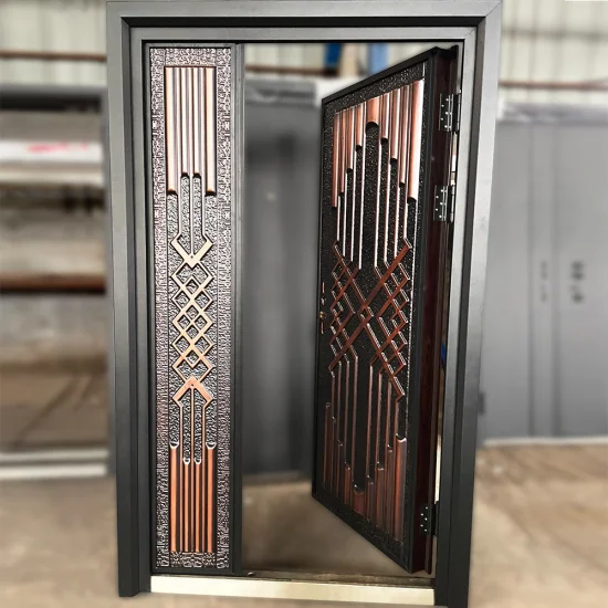 Puerta de entrada casera vendedora caliente del diseño de las puertas de aluminio a prueba de balas de lujo Puerta exterior del molde