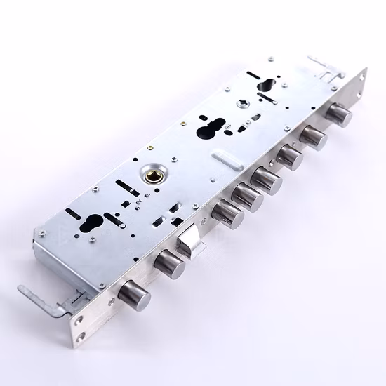 Puerta de entrada principal exterior de acero inoxidable negro de aluminio fundido de lujo