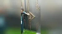 Glorioso gran frente de seguridad de aluminio fundido con cuatro puertas abiertas